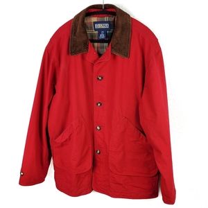 Men's Lands End Red Barn Coat Jacket 42/44 L